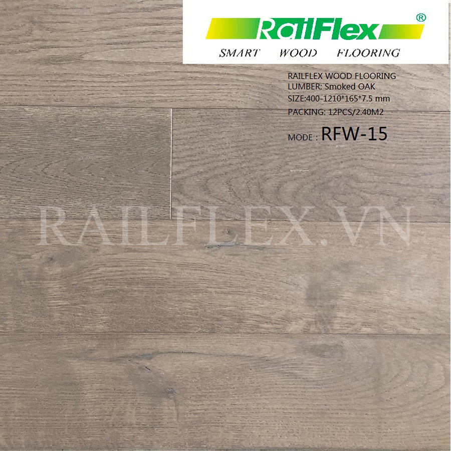 Sàn nhựa bề mặt gỗ RFW-15 - Railflex Việt Nam